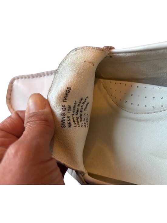 Kenneth Cole Mens White Leather Slip-On Loafer Size 10 main image 6